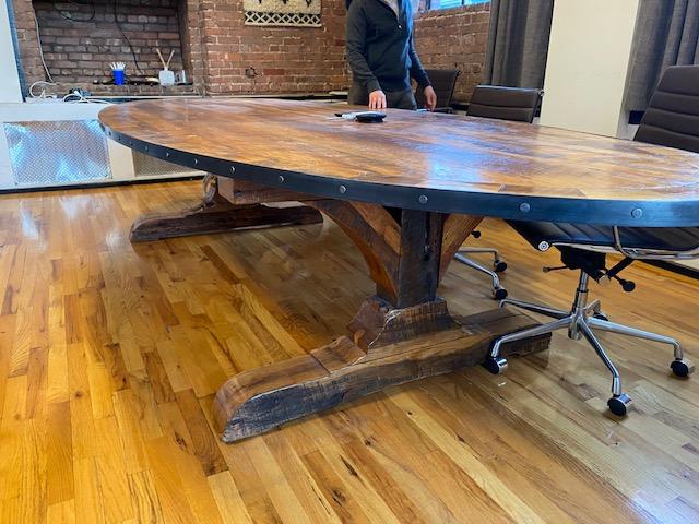 Reclaimed Wood Conference Table 1250 Broadway Benchmark