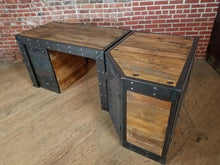Load image into Gallery viewer, Vintage Desk And Cabinet Set - Office Furniture Set
