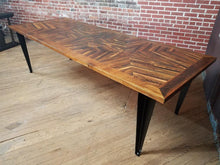 Load image into Gallery viewer, Star Inlay Wooden table - Inlayed Wood Pattern Table
