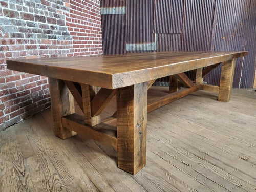 Farmhouse Trestle Table - Dining Table Trestle